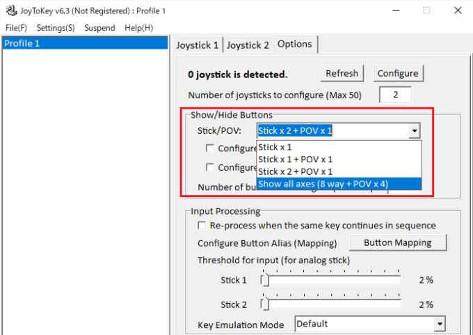 function - Code for analog joystick mod wheel do nothing - Stack Overflow