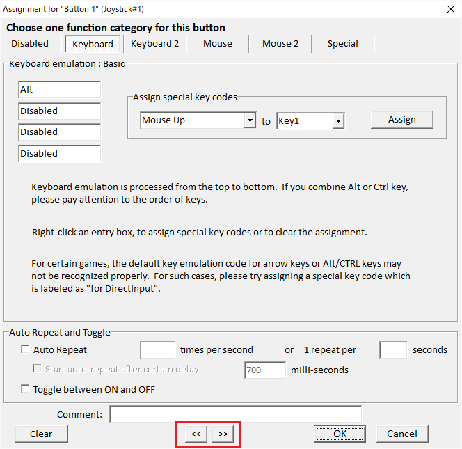 how to use joytokey minecraft stick 2 up and down